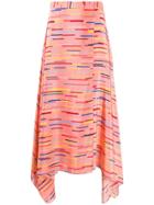 Chinti & Parker Stripe Print Skirt - Pink