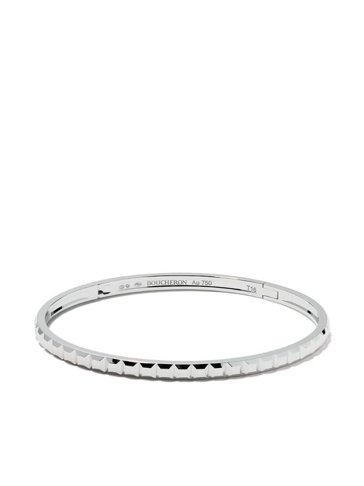 Boucheron 18kt White Gold Quatre Clou De Paris Bangle - Wg