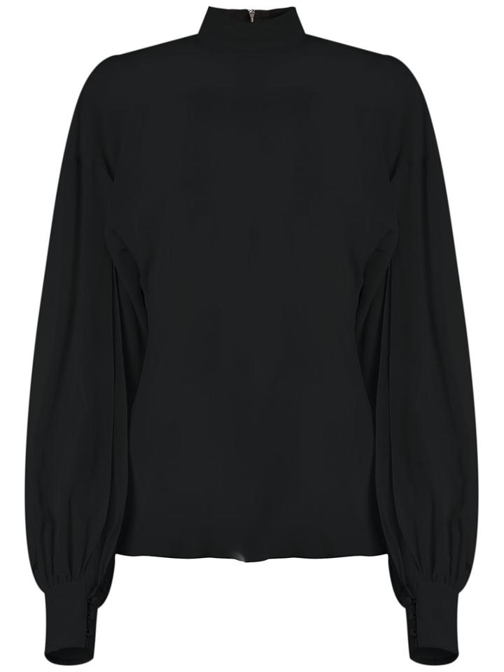 Reinaldo Lourenço - Silk Blouse - Women - Silk - 38, Black, Silk