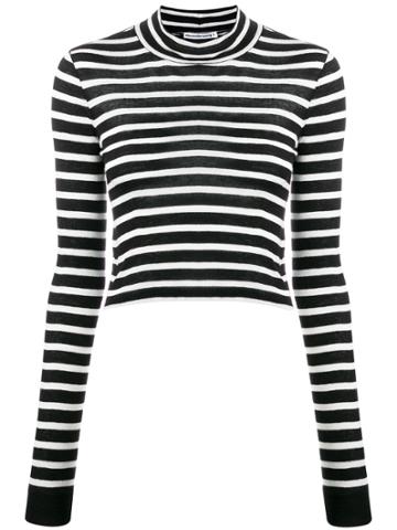 T By Alexander Wang Striped Cropped Jumper - Black