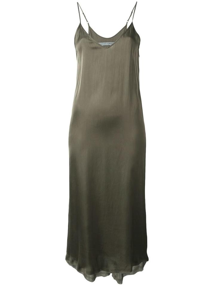 Raquel Allegra Midi Slip Dress, Women's, Size: 2, Green, Cotton/viscose