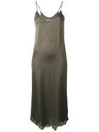 Raquel Allegra Midi Slip Dress, Women's, Size: 2, Green, Cotton/viscose