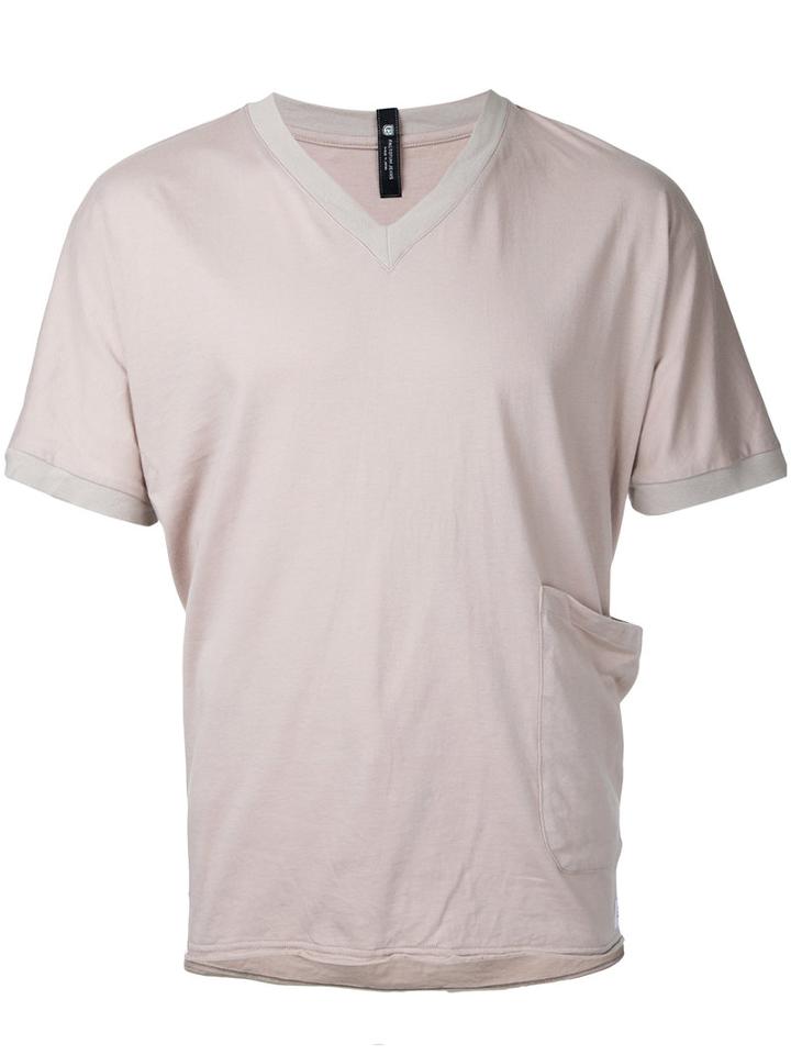 Factotum - V-neck T-shirt - Men - Cotton - 48, Brown, Cotton