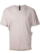 Factotum - V-neck T-shirt - Men - Cotton - 48, Brown, Cotton