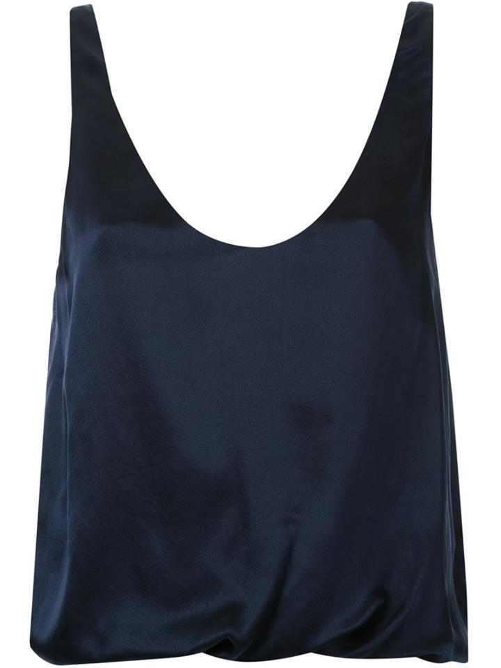 3.1 Phillip Lim Draped Tank Top, Women's, Size: 2, Blue, Silk