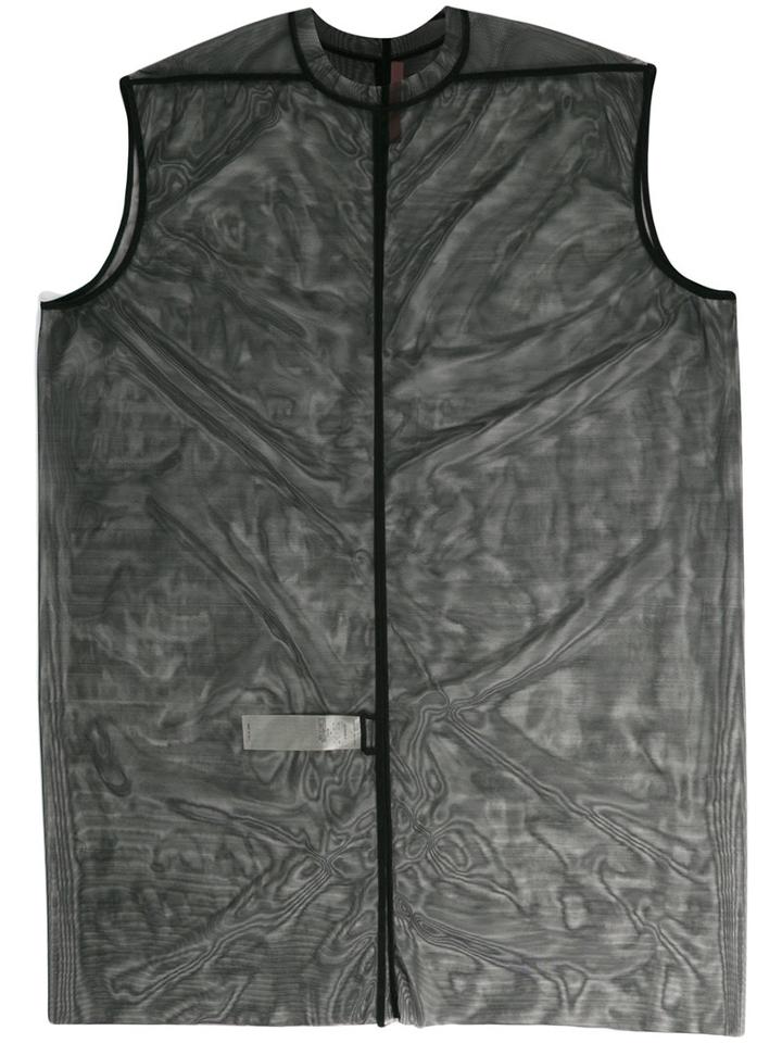 Rick Owens Lilies - Sleeveless Tulle Tunic - Women - Polyamide/spandex/elastane - 40, Black, Polyamide/spandex/elastane