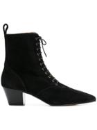 L'autre Chose Lace-up Ankle Boots - Black