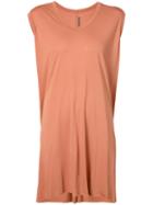 Rick Owens Lilies - Elongated Sleeveless T-shirt - Women - Cotton/polyamide/viscose - 44, Yellow/orange, Cotton/polyamide/viscose