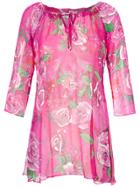 Amir Slama Rose Print Kaftan - Unavailable