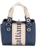 John Galliano Logo Print Mini Bag - Blue