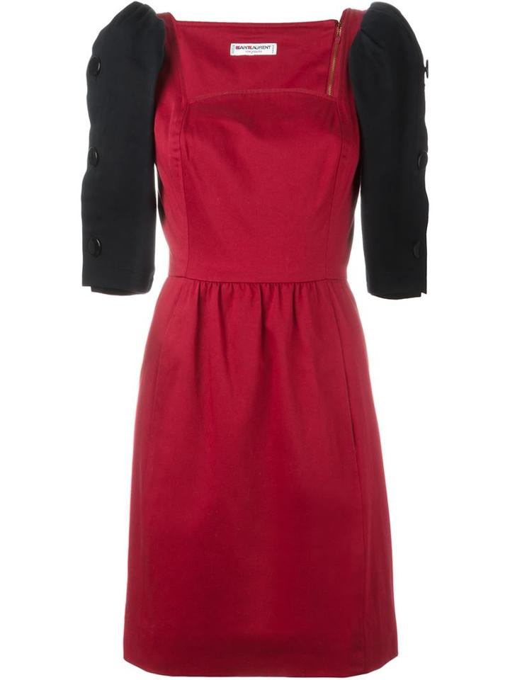Yves Saint Laurent Vintage Button Sleeve Dress
