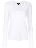 Theory Scoop V-neck Top - White