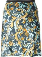 Paco Rabanne Arabesque Print Skirt, Women's, Size: 36, Silk