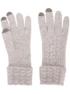 N.peal Cable Knitted Gloves - Nude & Neutrals