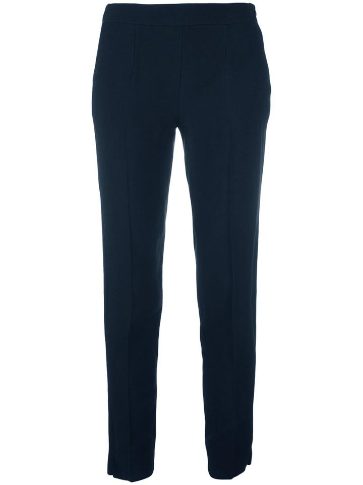 Emporio Armani Cropped Trousers, Women's, Size: 42, Blue, Viscose