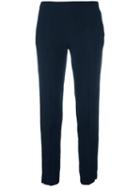 Emporio Armani Cropped Trousers, Women's, Size: 42, Blue, Viscose