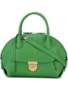 Salvatore Ferragamo Fiama Tote, Women's, Green, Silk/calf Leather