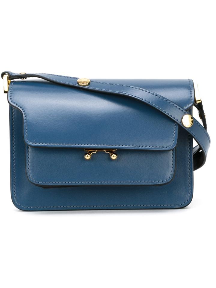 Marni 'metal Trunk' Shoulder Bag - Blue