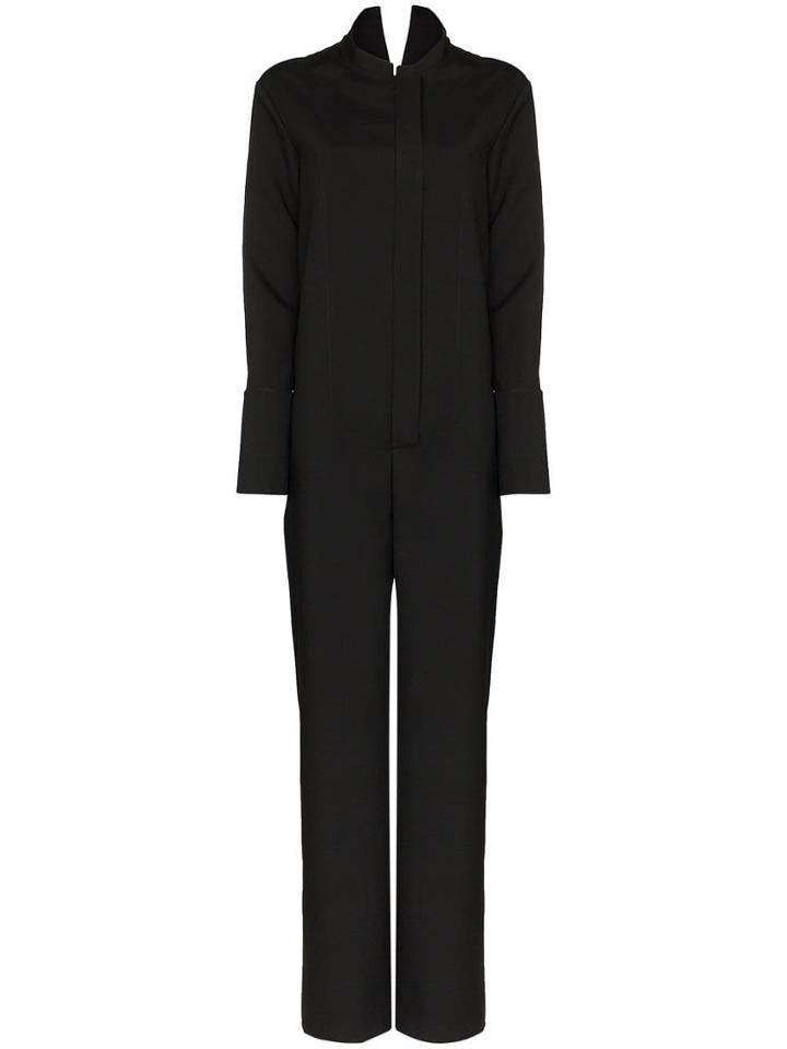 Jil Sander Gae Wool Crepe Jumpsuit - Black