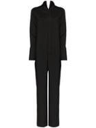 Jil Sander Gae Wool Crepe Jumpsuit - Black