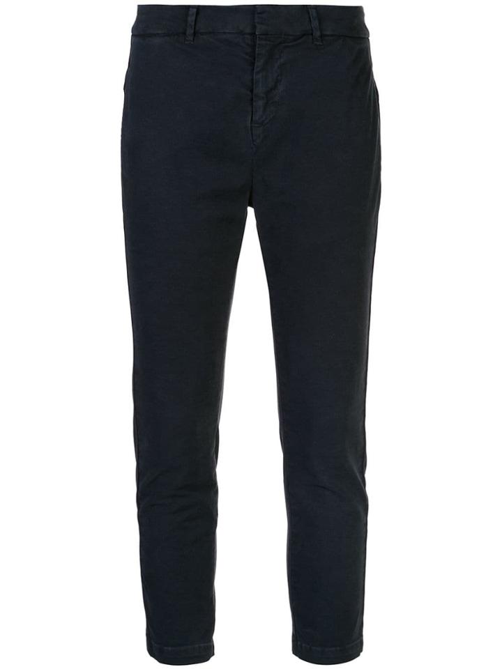 Nili Lotan Cropped Skinny Trousers - Blue