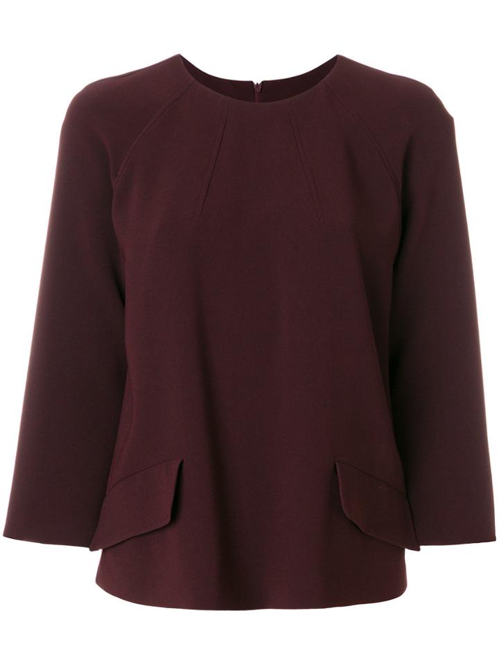 Alberto Biani Crepe Blouse - Red