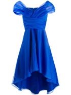 Pinko Structured Off-the-shoulder Dress - Blue