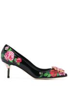 Dolce & Gabbana Embellished Rose Pumps - Black