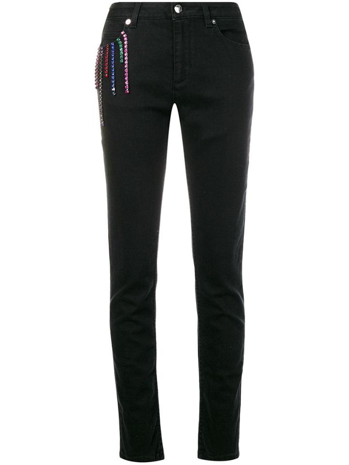 Christopher Kane Crystal-embellished Skinny Jeans - Black