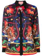 Amuse Tiger Embellished Shirt - Black