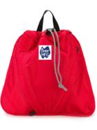 Pmw Mfg Zipped Front Pockets Mini Backpack, Red, Nylon