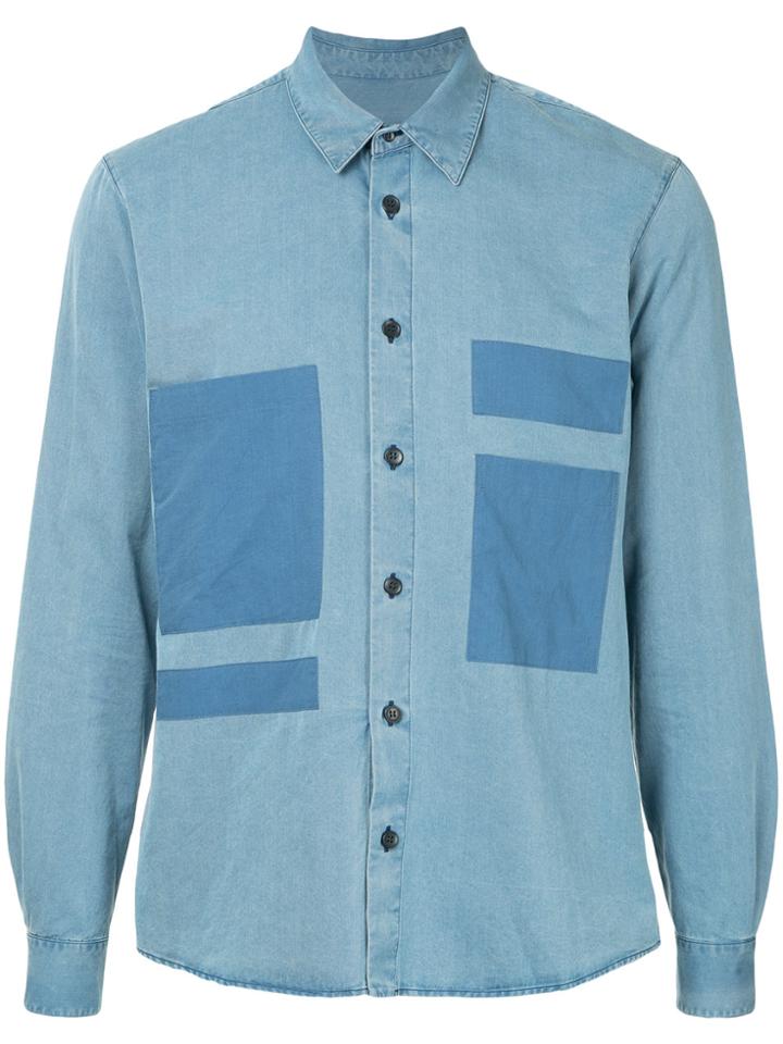 Covert Patch Pocket Chambray Shirt - Blue