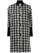 Twin-set Houndstooth Midi Coat - Black