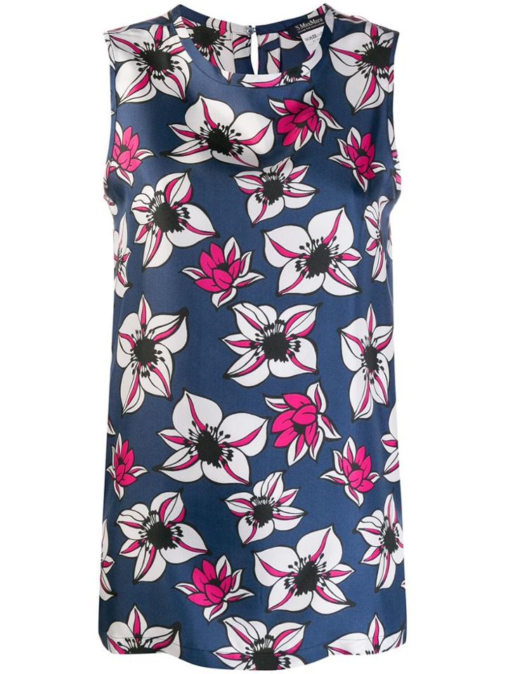 's Max Mara Floral Print Blouse - Blue
