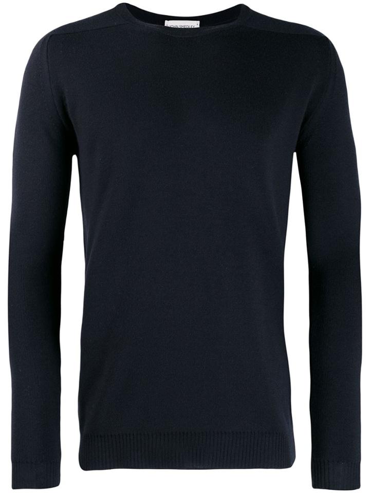 John Smedley Hawling Crew Neck Jumper - Blue