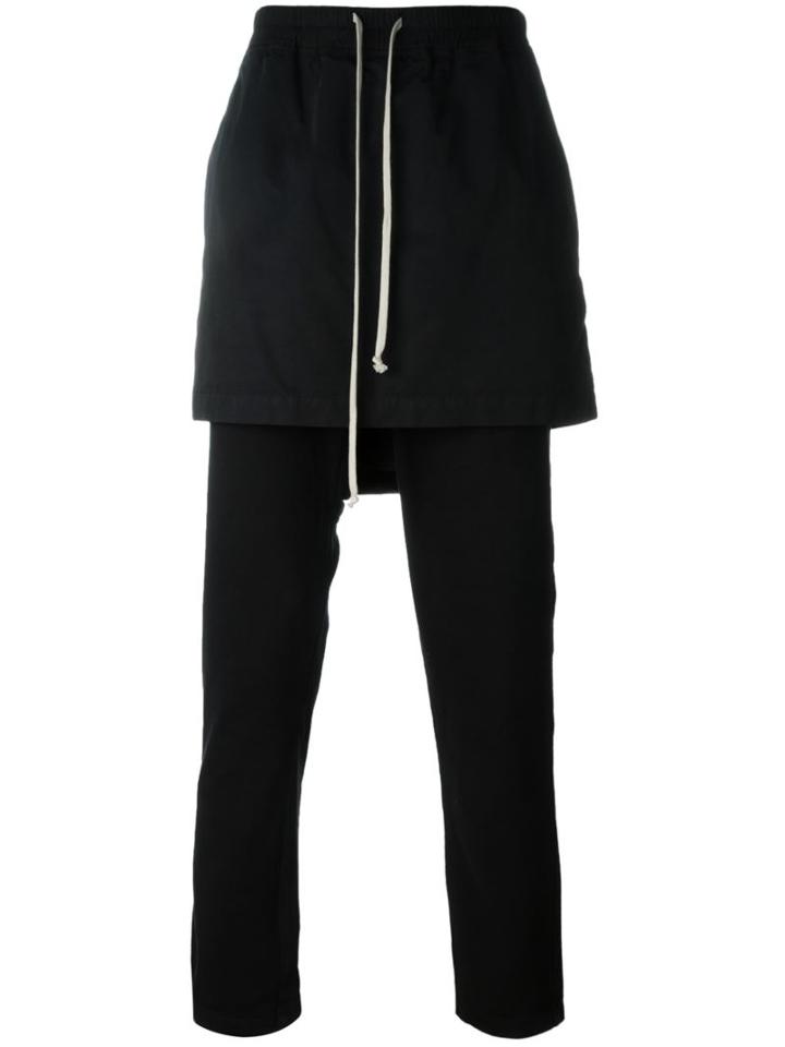 Rick Owens Drkshdw Kilt Pants, Men's, Size: Xs, Black, Cotton