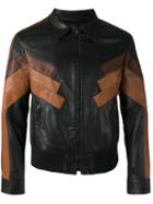 Neil Barrett - Chevron Jacket - Men - Lamb Skin/cupro - L, Black, Lamb Skin/cupro