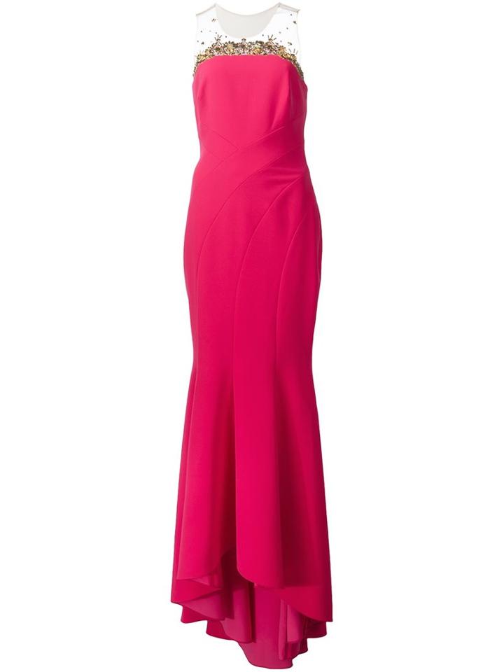 Marchesa Notte Embellished Detail Gown
