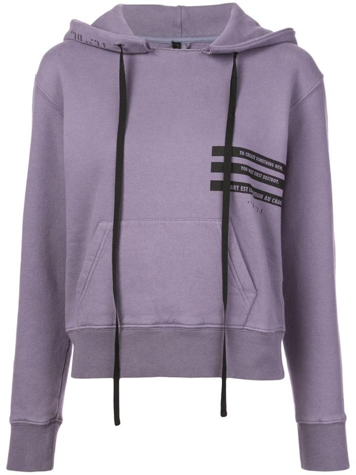 Unravel Project Cropped Hoodie - Pink