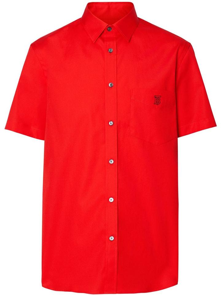 Burberry Monogram Motif Short-sleeve Shirt - Red