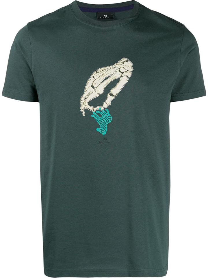 Ps Paul Smith Skeleton Graphic T-shirt - Green