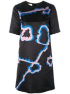 Marni Abstract Floral A-line Dress - Black