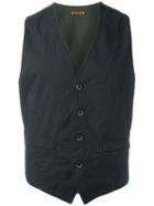 Barena Buttoned Waistcoat, Men's, Size: 52, Black, Cotton/spandex/elastane