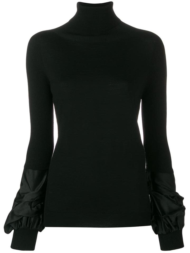 D.exterior Ruffled Cuffs Jumper - Black