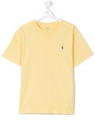 Ralph Lauren Kids - Logo T-shirt - Kids - Cotton - 16 Yrs, Yellow/orange