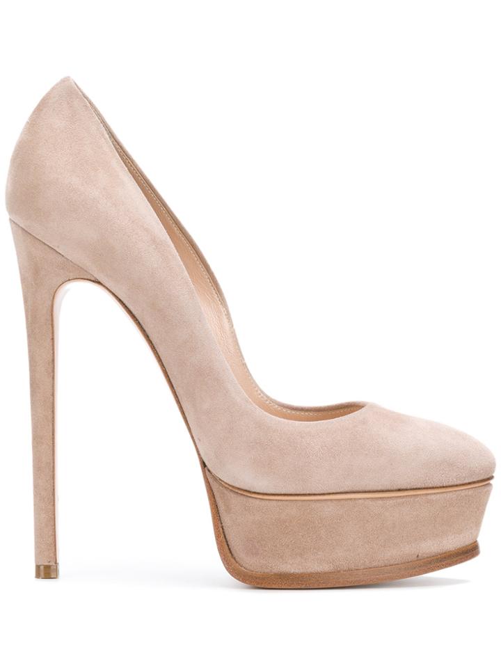 Casadei Classic Platform Pumps - Nude & Neutrals