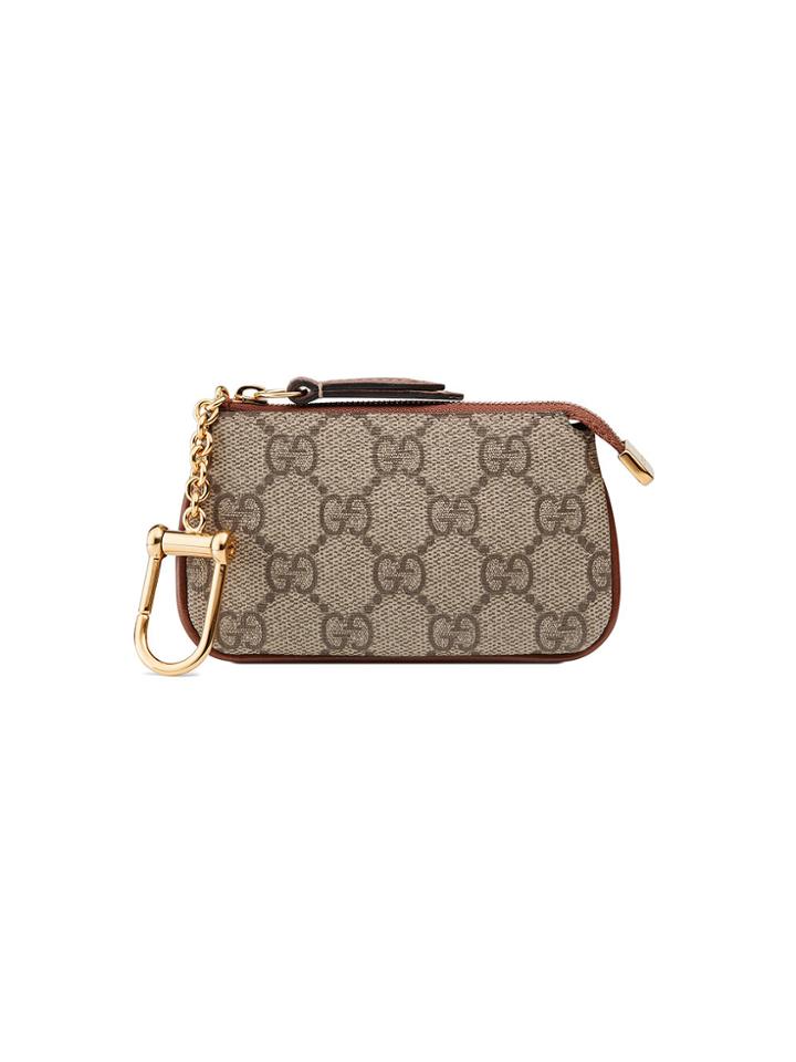 Gucci Gg Supreme Key Case - Nude & Neutrals