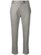 6397 Houndstooth Print Trousers - Grey