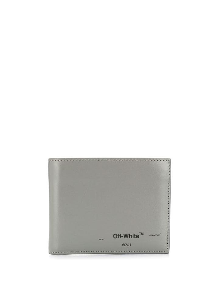 Off-white Logo Print Bi-fold Wallet - Grey