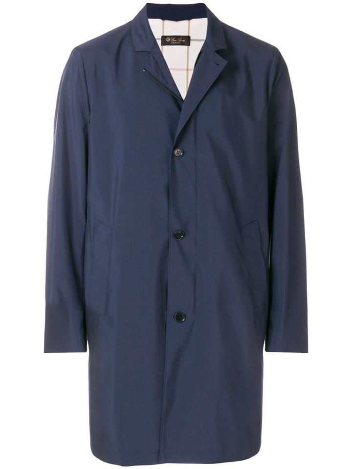 Loro Piana Boxy Buttoned Coat - Blue